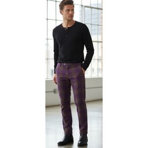 Houston White For Target Gingham Trousers Purple & Brown Size 28×32